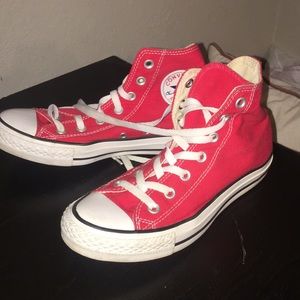 Red high top converse